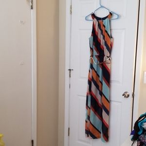 Beautiful long dress with belt